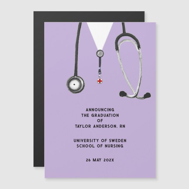 Ankündigung von Nurse Abschluss (Vorne/Hinten)
