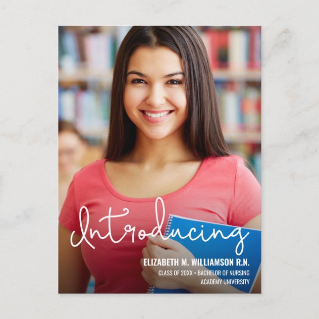 Ankündigung von Nurse Grad Foto durch benutzerdefi (Vorderseite)