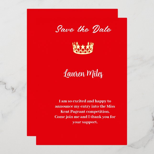 Ankündigung von Pageant (Vorderseite/Rückseite)