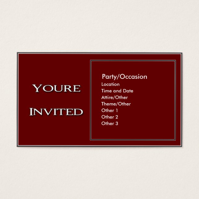 Ankündigung von Party 2 (Vorderseite)