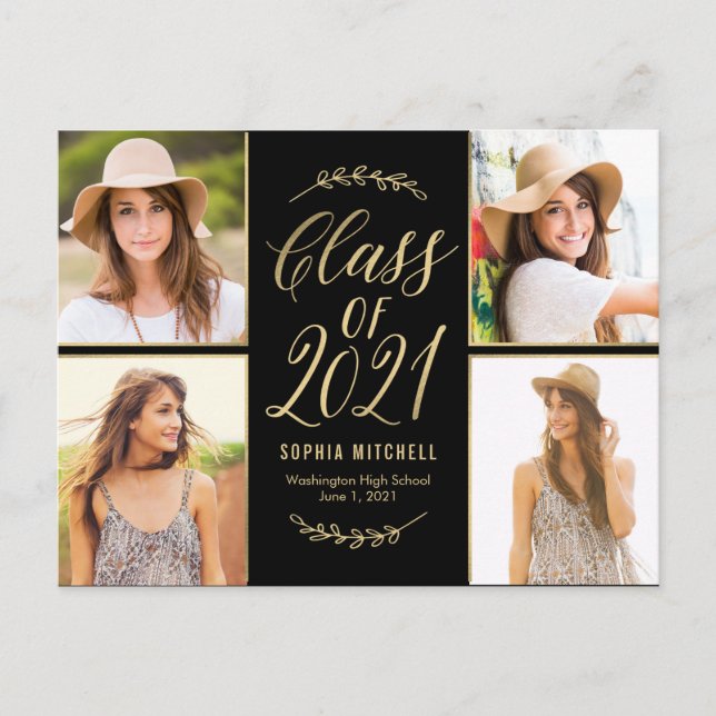 Ankündigung von Radiant Grad Abschluss Postkarte (Vorderseite)