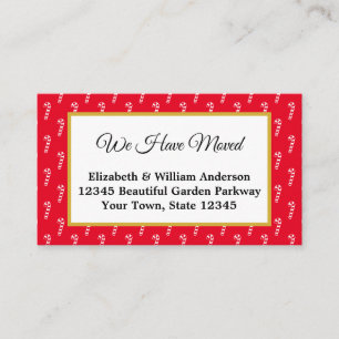 Ankündigung von Red & White Candy Cane Holiday Mov Begleitkarte