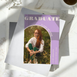 Ankündigung von Retro Arch Lila Foto Abschluss