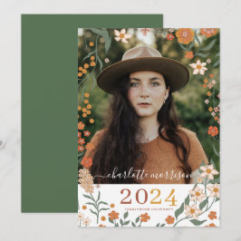 Ankündigung von Retro Boho Foto Abschluss