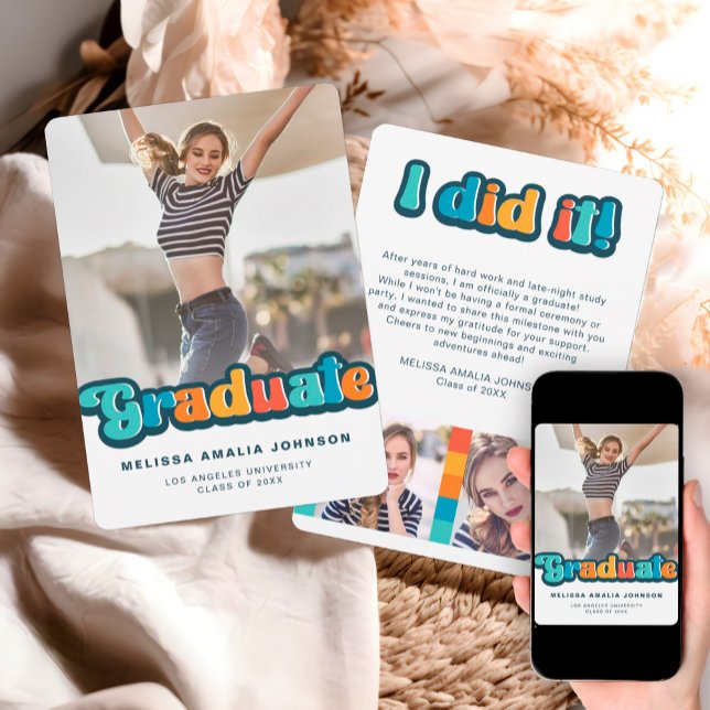 Ankündigung von Retro Groovy Color 3 Foto Abschlus (Von Creator hochgeladen)