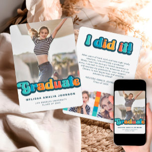 Ankündigung von Retro Groovy Color 3 Foto Abschlus