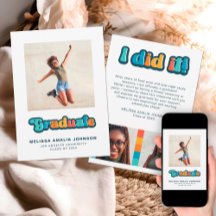 Ankündigung von Retro Groovy Color 3 Foto Abschlus