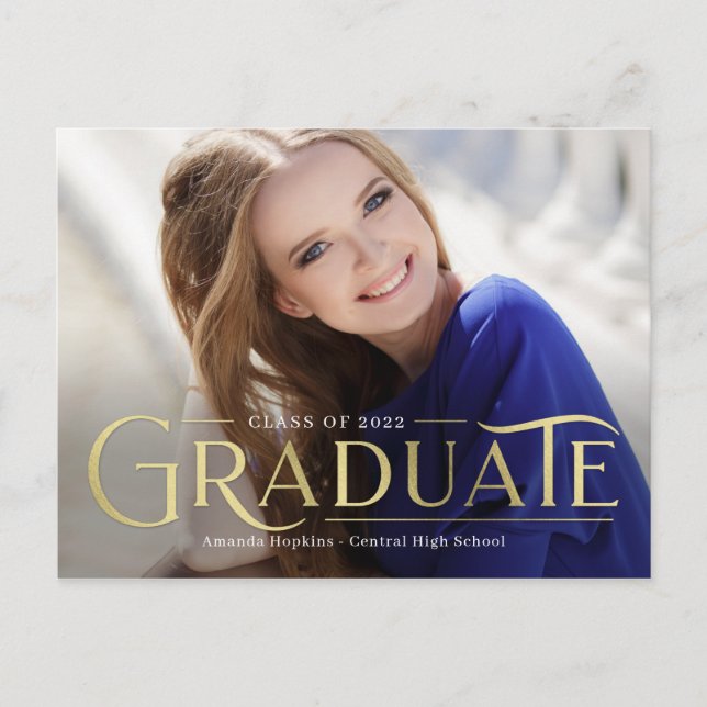 Ankündigung von Retro Overlay-Abschluss Postkarte (Vorderseite)