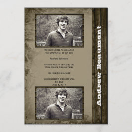 Ankündigung von Rustikal Country Foto Abschluss