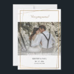 Ankündigung von Save the Date-Gold-Frame-Fotos<br><div class="desc">Eine Weiß-Save the Date-Foto-Ankündigung mit einem dünnen Goldrahmen. (Bild von Freepik). Die Karte lässt sich leicht mit Ihren Formulierungen, Schriftart und Schriftart anpassen. Nicht genau das, was Sie suchen? Alle unsere Produkte können auf Ihre Bedürfnisse zugeschnitten werden, ohne Aufpreis. Kontaktieren Sie uns einfach unter askcottonlamb@gmail.com. Die Abstimmung der Produkte auf...</div>