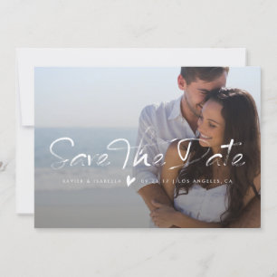 Ankündigung von Save the Date überlagertem Foto