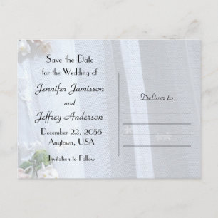Ankündigung von Save the Date Wedding Party Lace Postkarte
