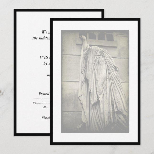 Ankündigung von Schmerzen und Trauer (Vorne/Hinten)