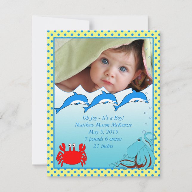 Ankündigung von Sea Baby Boy (Vorderseite)