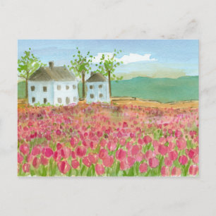Ankündigung von "Shaker House Tulips Fields Moving Postkarte