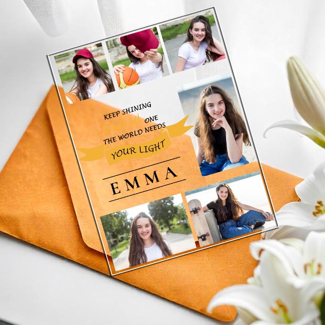 Ankündigung von Shining Acryl Multi Foto Grad beha (Keep Shining Acrylic Multi Photo Grad Announcement)