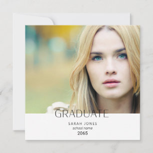 Ankündigung von Simple Student Foto Abschluss Squa