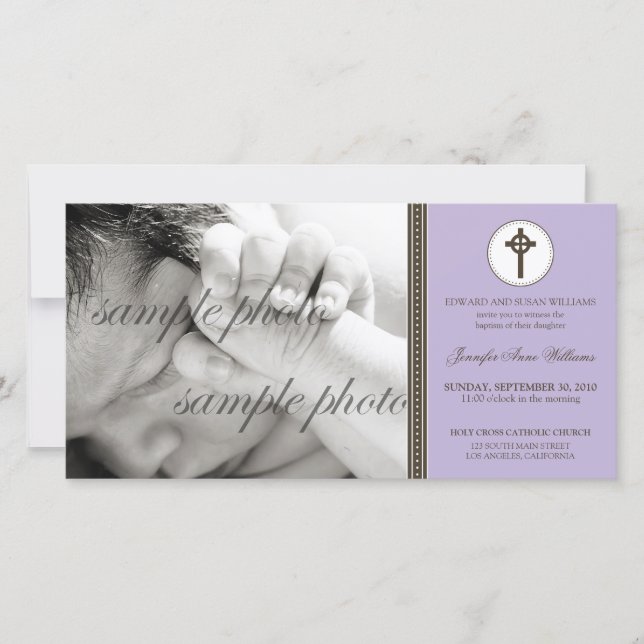 Ankündigung von "Simple & Sweet Lavender Taufe" (Vorderseite)