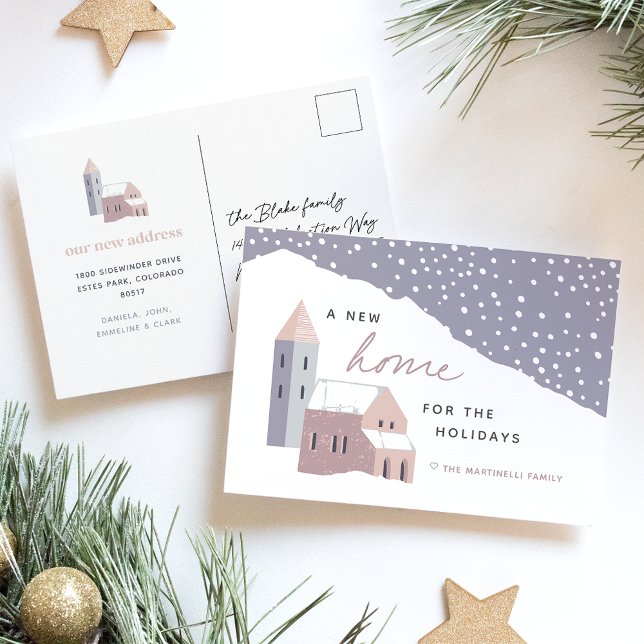 Ankündigung von Snowy Village Holiday Moving Postc (Von Creator hochgeladen)