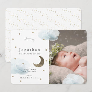 Ankündigung von Stars & Blue Clouds Foto Boy Baby