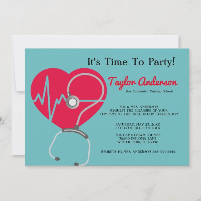 Ankündigung von Stethoscope Nursing School Abschlu (Vorderseite)