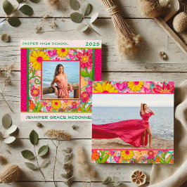 Ankündigung von Styish Floral Abschluss Custom Fot