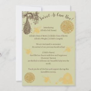 Ankündigung von "Sweet as Can bee Birth"