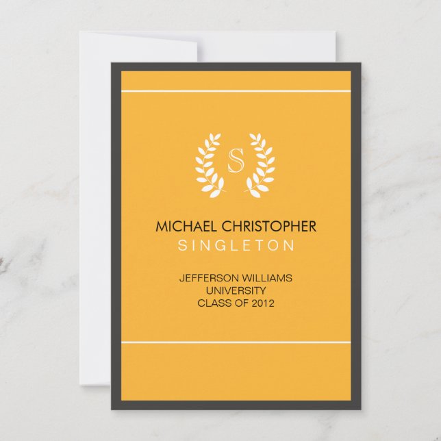 Ankündigung von University Black & Gold Abschluss (Vorderseite)