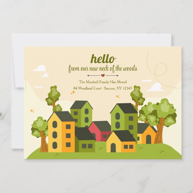 Ankündigung von Vorstadtbezirken Zuhause (Vorderseite)