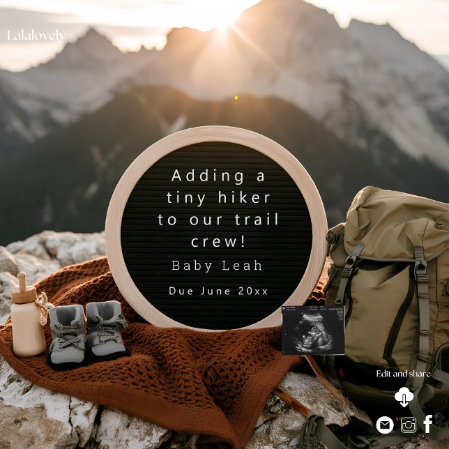 Ankündigung von Wander-Themed Schwangerschaft (Von Creator hochgeladen)