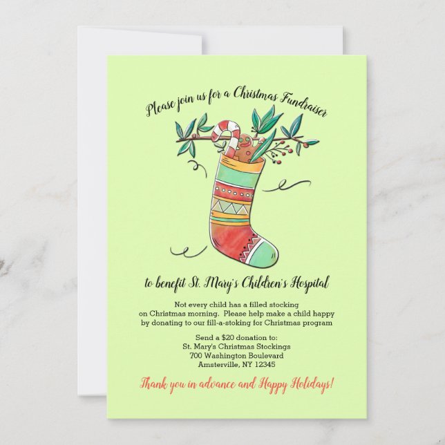 Ankündigung von Weihnachts-Fundraiser (Vorderseite)