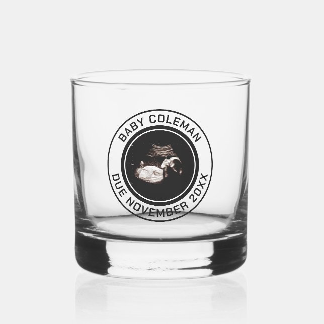 Ankündigung von Whiskey Glass Pregnancy Whiskyglas (Vorderseite)