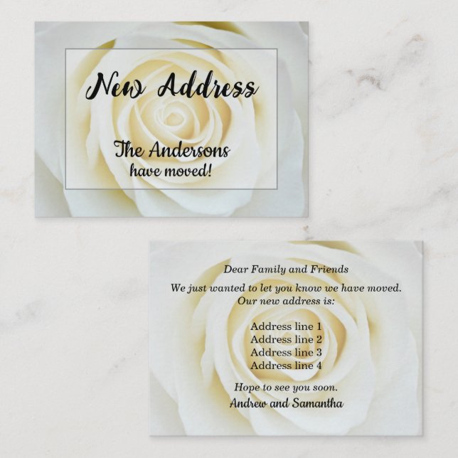 Ankündigung von White Rose (Vorne/Hinten)