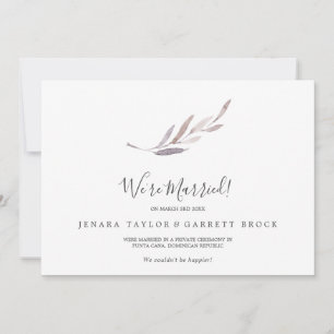Ankündigung von Winter Greenery Elopement