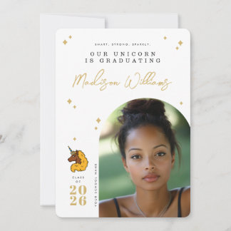 Ankündigung von Yellow Afro Unicorn Abschluss