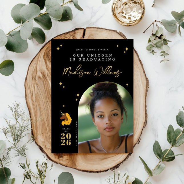 Ankündigung von Yellow Afro Unicorn Abschluss (Von Creator hochgeladen)