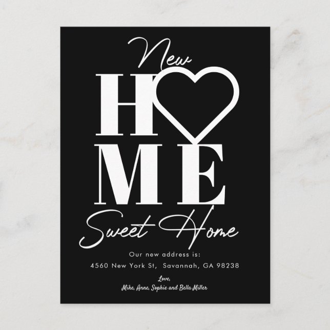 Ankündigung von Zuhause Sweet Zuhause Moving (Vorderseite)