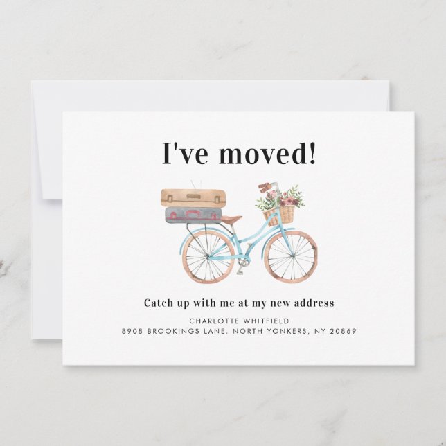 Ankündigung zum Ändern der Adresse in Watecolor (Vorderseite)