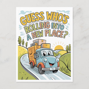 Ankündigung zum Umsteigen von Cartoon Postkarte