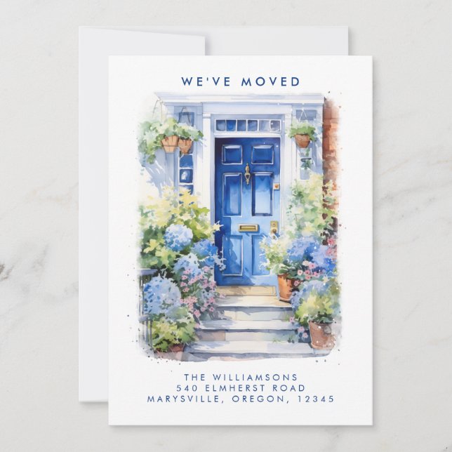 Ankündigung zum Umziehen der Blauen Tür (Vorderseite)