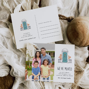 Ankündigung zum Umziehen der Blauen Tür