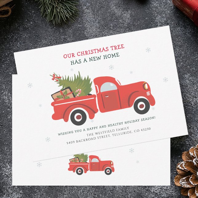 Ankündigung zum Umzug von Weihnachtsfeiertagen (New Home Family Christmas Moving Announcement)