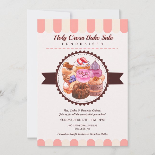 Ankündigung zum Verkauf von Backwaren (Vorderseite)