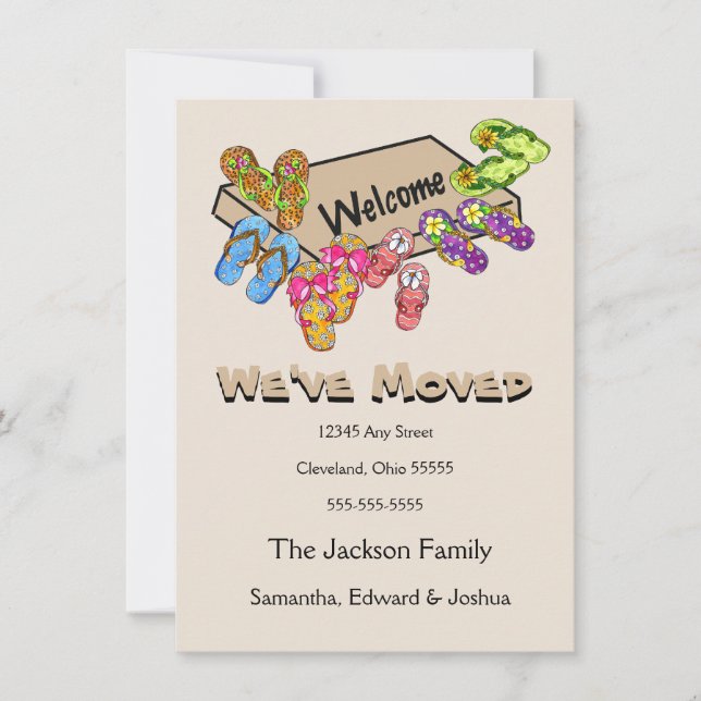 Ankündigung zum Verschieben von Flip Flops (Vorderseite)