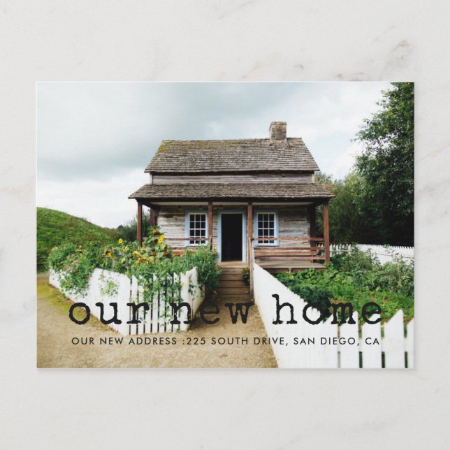 Ankündigung zum Verschieben von Fotos mit einfache Postkarte (Vorderseite)