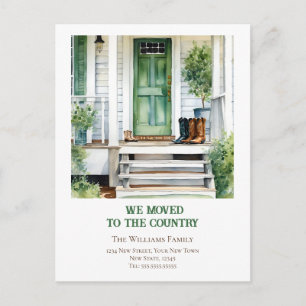 Ankündigung zur Änderung der Anschrift des Bauernh Postkarte