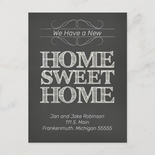 Ankündigung zur Änderung der Anschrift des Landes Postkarte (Vorderseite)