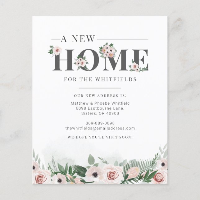 Ankündigung zur Änderung der Geschäftsanschrift (Vorderseite)