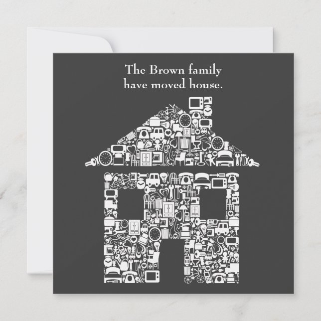 Ankündigung zur Änderung der neuen Zuhause-Adresse (Vorderseite)