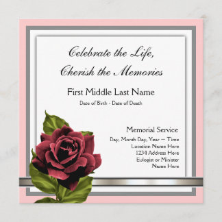 Ankündigung zur Beerdigung von rote Rosen